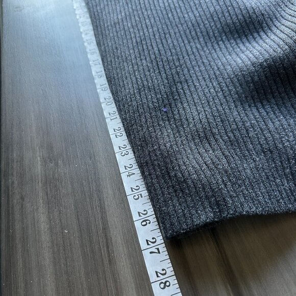 Cabi Oversized Cosmo Ribbed Sweater Zip Front Cardigan Charcoal Gray Size XXS - Picture 11 of 11